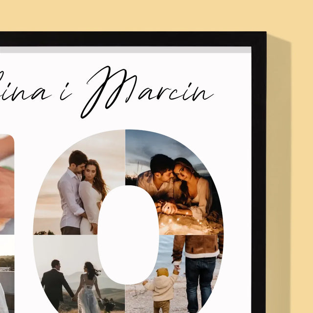 Słowo Ze Zdjęć: 10 Rocznica Ślubu - Wydruk Obramowany