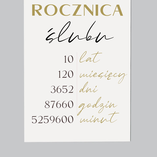 Słowo Ze Zdjęć: 10 Rocznica Ślubu - Magnes Na Lodówkę