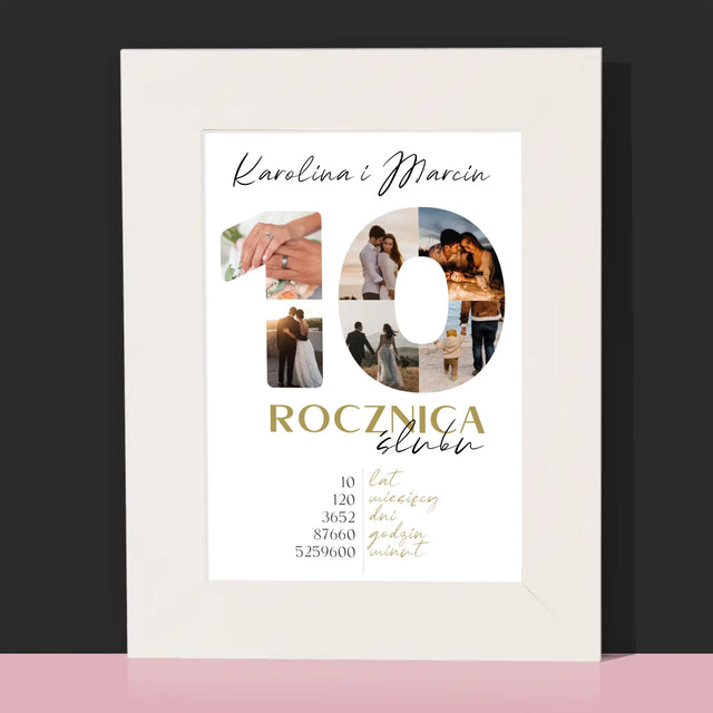 Słowo Ze Zdjęć: 10 Rocznica Ślubu - Ramka Na Zdjęcie