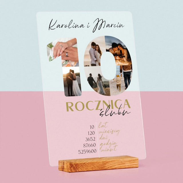 Słowo Ze Zdjęć: 10 Rocznica Ślubu - Wydruk Na Szkle Akrylowym