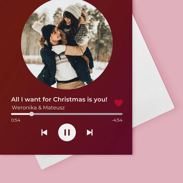 Zdjęcie I Podpis: Świąteczna Piosenka Spotify - Kartka z Życzeniami