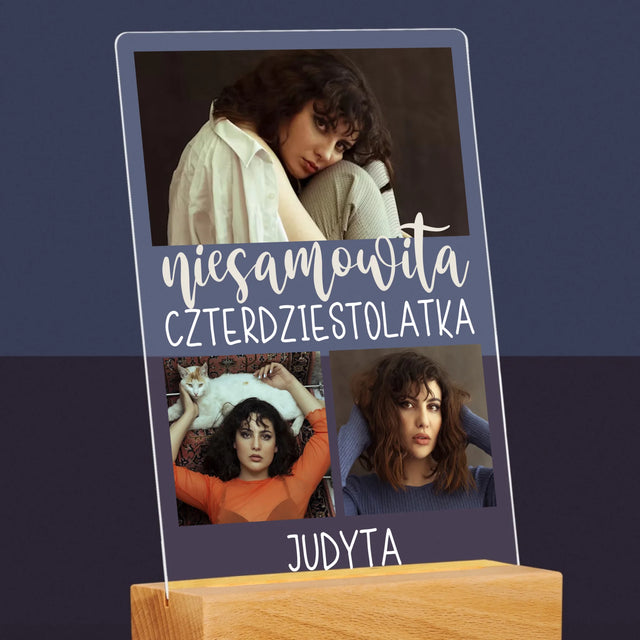 Fotokolaż: Niesamowita Czterdziestolatka - Wydruk Na Szkle Akrylowym