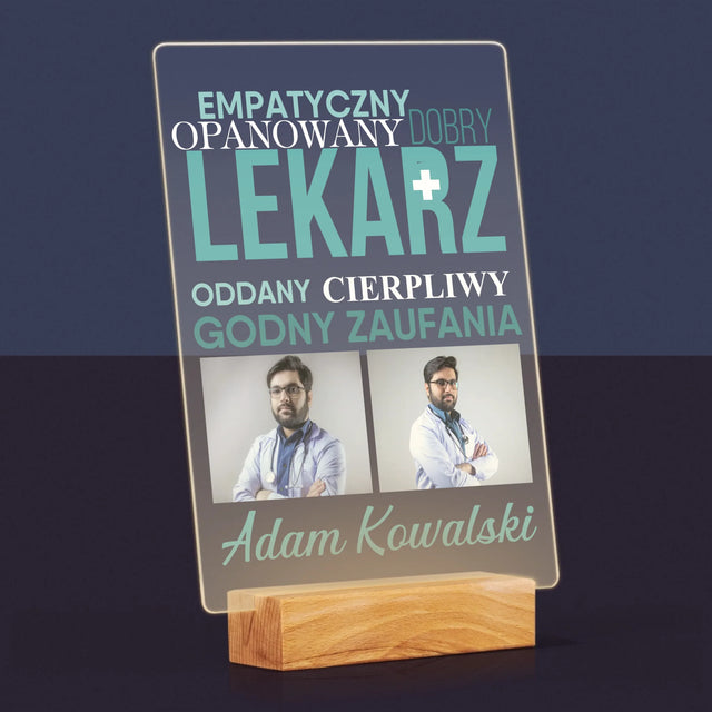 Fotokolaż: Lekarz Cechy - Wydruk Na Szkle Akrylowym