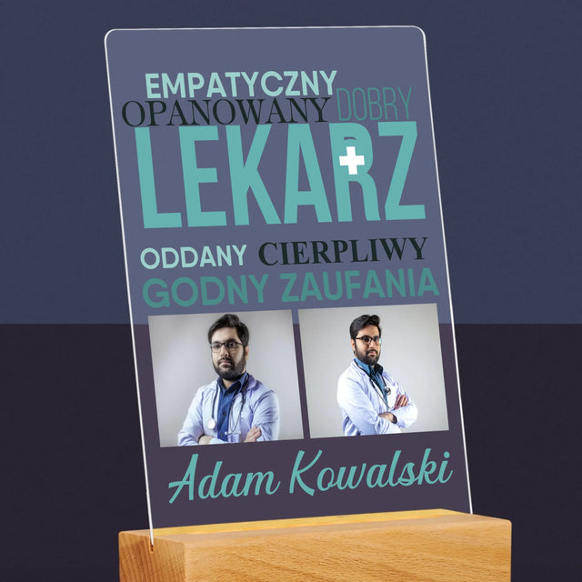 Fotokolaż: Lekarz Cechy - Wydruk Na Szkle Akrylowym