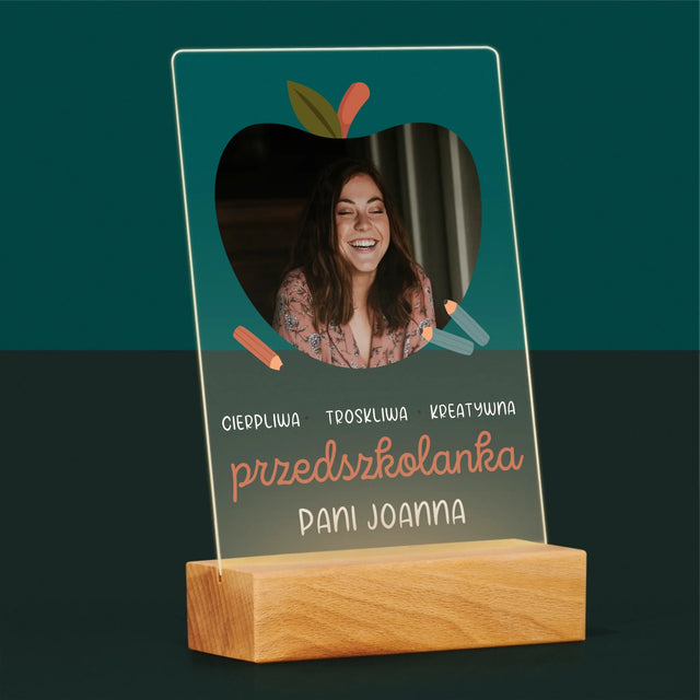 Zdjęcie i Podpis: Przedszkolanka - Wydruk Na Szkle Akrylowym