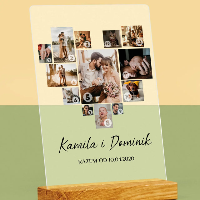 Fotokolaż: Serce - Wydruk Na Szkle Akrylowym