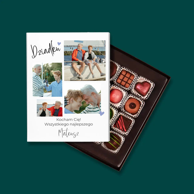 Fotokolaż: Dziadku Kocham Cię - Praliny z Nadrukiem