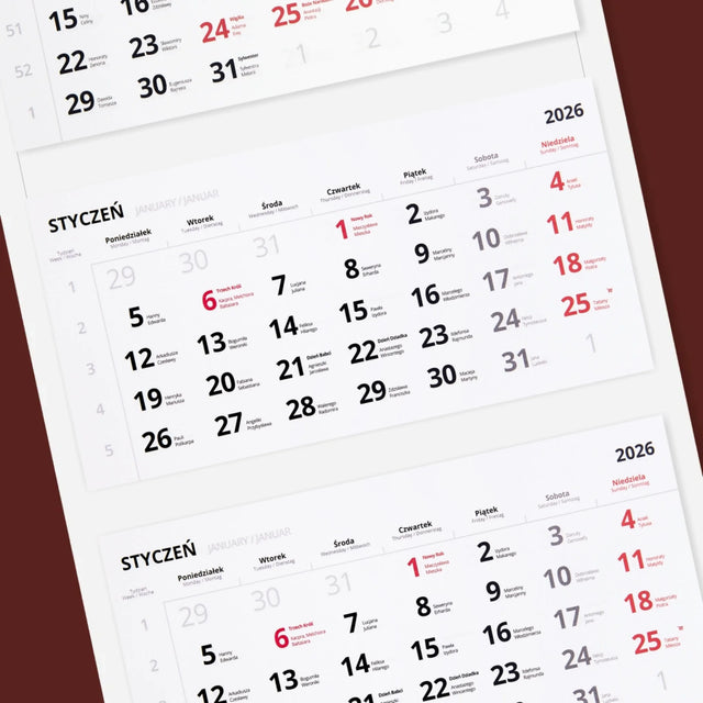 Fotokolaż: Babciu Kocham Cię - Personalizowany Kalendarz Trójdzielny