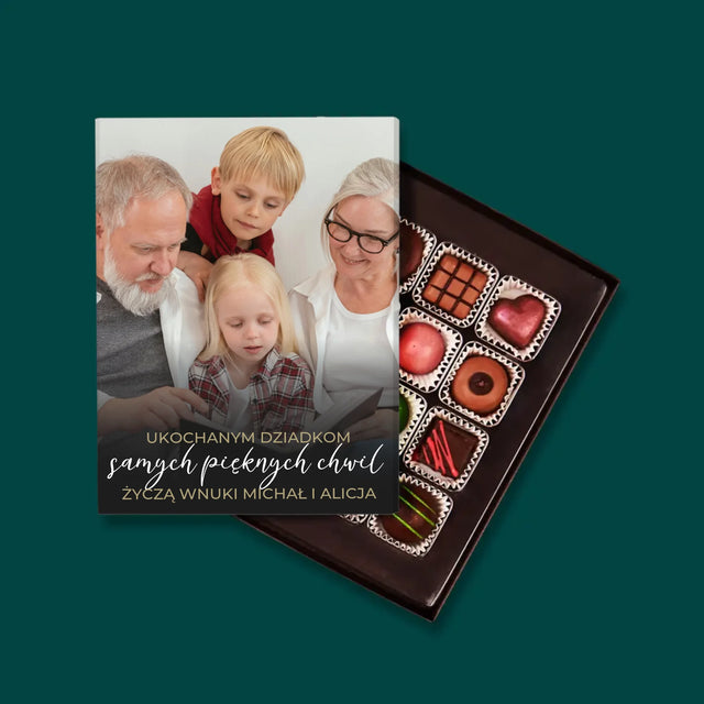Zdjęcie i Podpis: Ukochanym Dziadkom - Praliny z Nadrukiem
