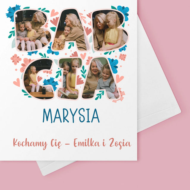 Słowo Ze Zdjęć: Najlepsza Babcia - Kartka z Życzeniami