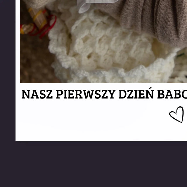 Zdjęcie i Podpis: Pierwszy Dzień Babci i Dziadka - Personalizowany Kalendarz Ścienny