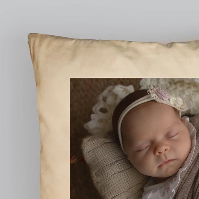 Zdjęcie i Podpis: Pierwszy Dzień Babci i Dziadka - Poduszka z Nadrukiem