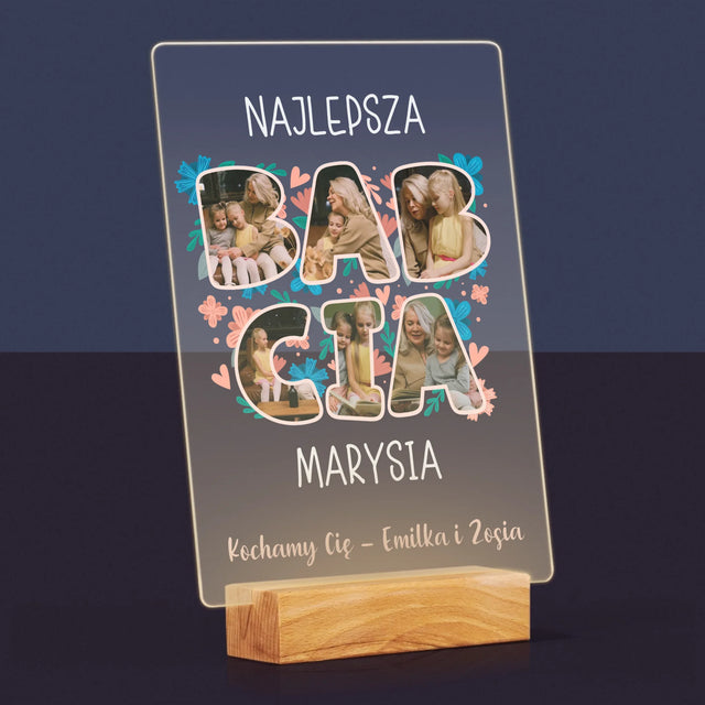 Słowo Ze Zdjęć: Najlepsza Babcia - Wydruk Na Szkle Akrylowym