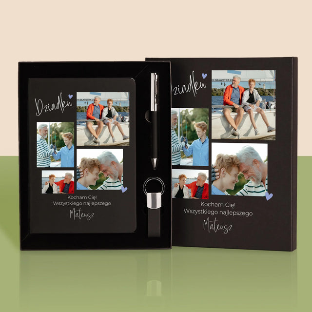 Fotokolaż: Dziadku Kocham Cię - Zestaw z Notatnikiem