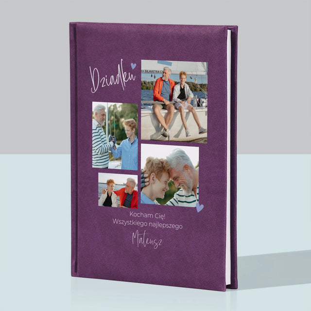 Fotokolaż: Dziadku Kocham Cię - Notes Książkowy z Nadrukiem