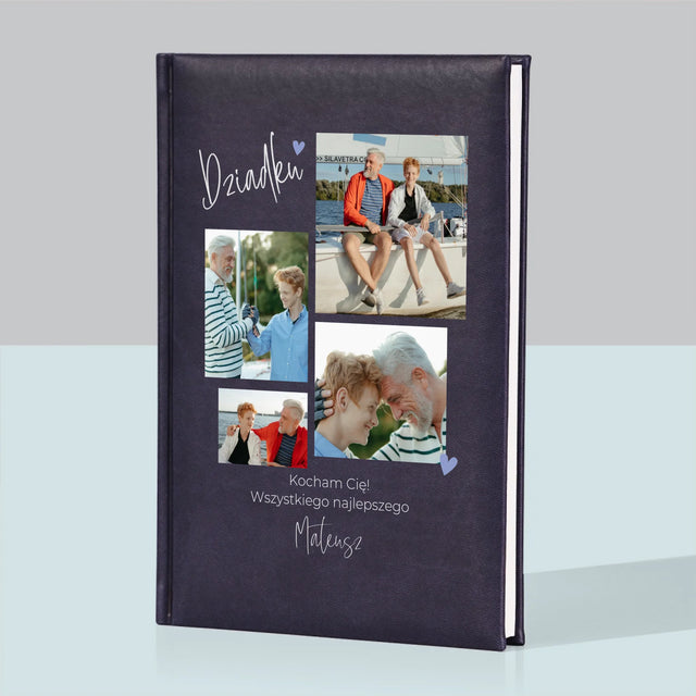 Fotokolaż: Dziadku Kocham Cię - Notes Książkowy z Nadrukiem