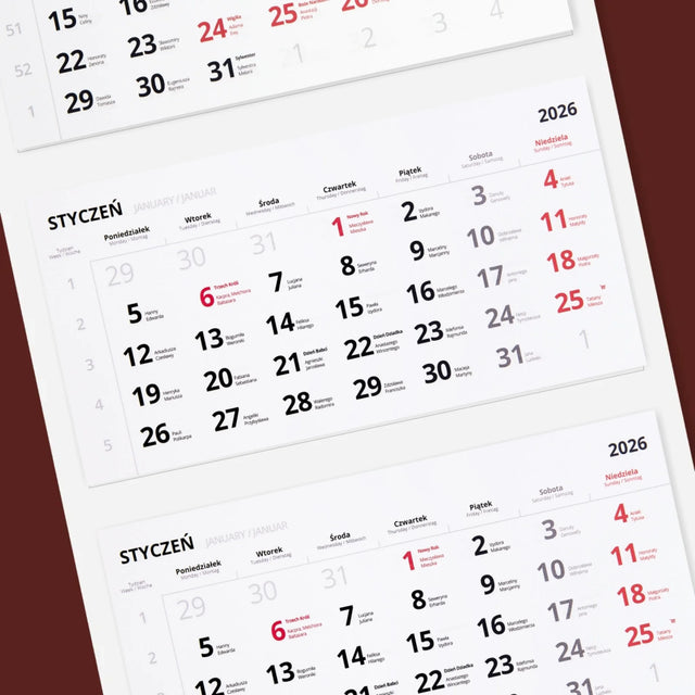 Fotokolaż: Babciu Kocham Cię - Personalizowany Kalendarz Trójdzielny