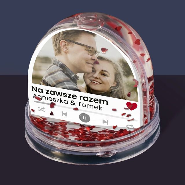 Zdjęcie i Podpis: Spotify z Twoim Zdjęciem - Kula Śnieżna