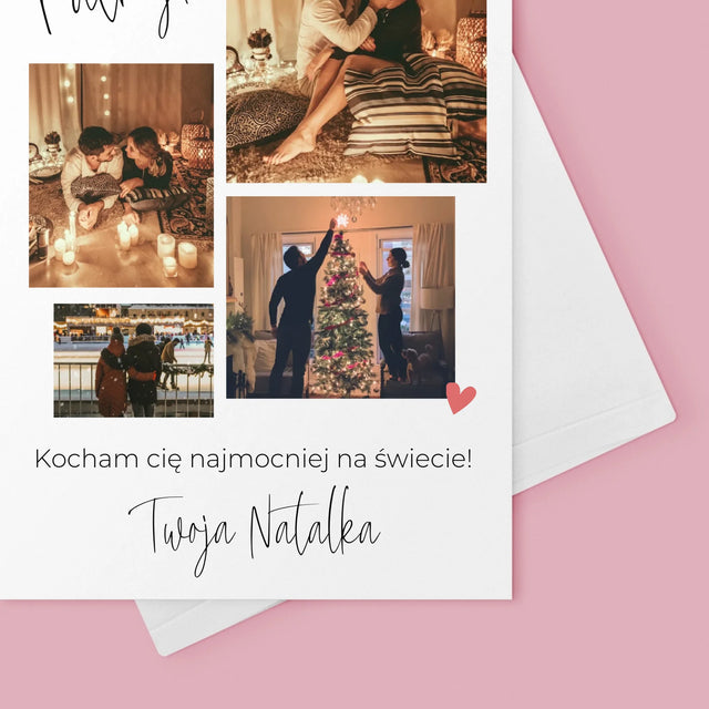 Fotokolaż: Kochanie Kocham Cię - Kartka z Życzeniami