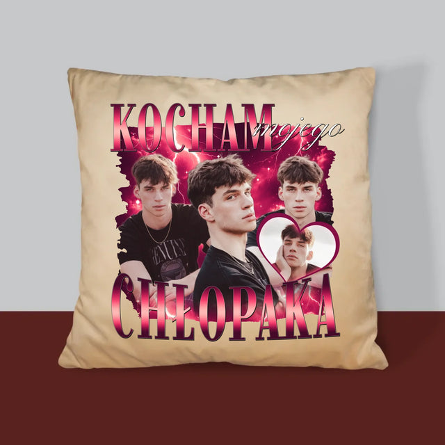 Twoja Postać: Bootleg Miłosny Dla Niej - Poduszka z Nadrukiem