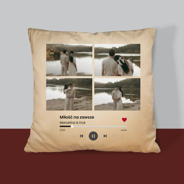 Fotokolaż: Spotify 4 Zdjęcia - Poduszka z Nadrukiem