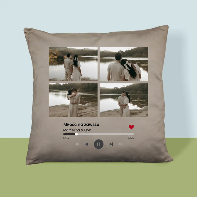Fotokolaż: Spotify 4 Zdjęcia - Poduszka z Nadrukiem