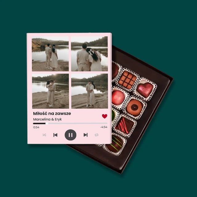 Fotokolaż: Spotify 4 Zdjęcia - Personalizowane Praliny