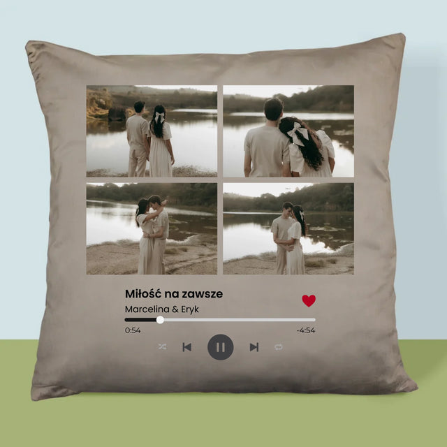 Fotokolaż: Spotify 4 Zdjęcia - Poduszka z Nadrukiem