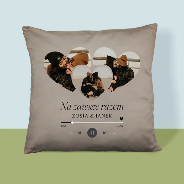 Fotokolaż: Spotify Serca - Poduszka z Nadrukiem