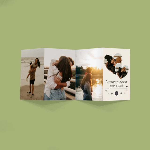 Fotokolaż: Spotify Serca - Duża Harmonijka Ze Zdjęć