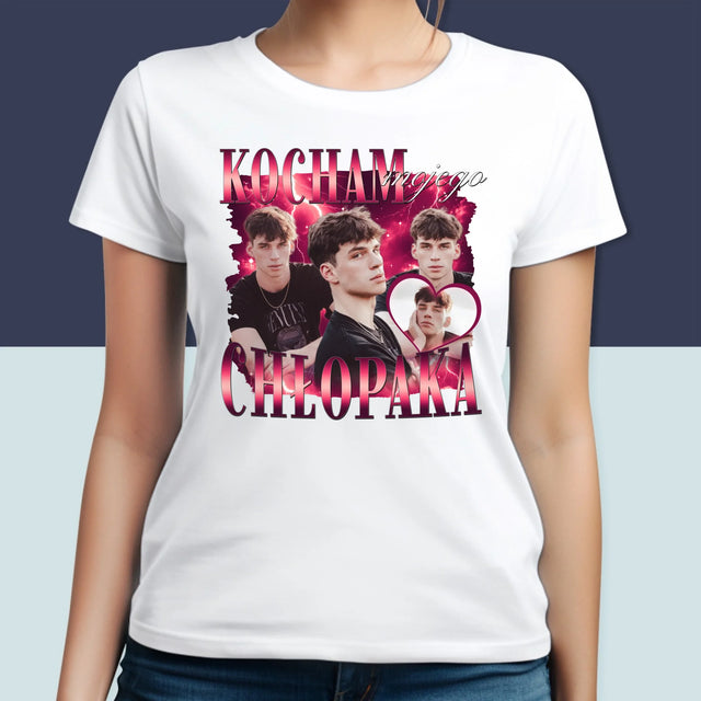 Twoja Postać: Bootleg Miłosny Dla Niej - Koszulka Damska z Nadrukiem