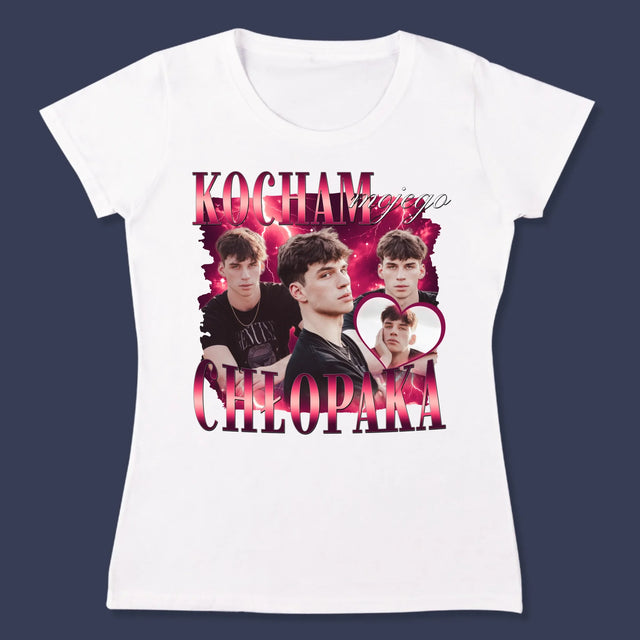 Twoja Postać: Bootleg Miłosny Dla Niej - Koszulka Damska z Nadrukiem