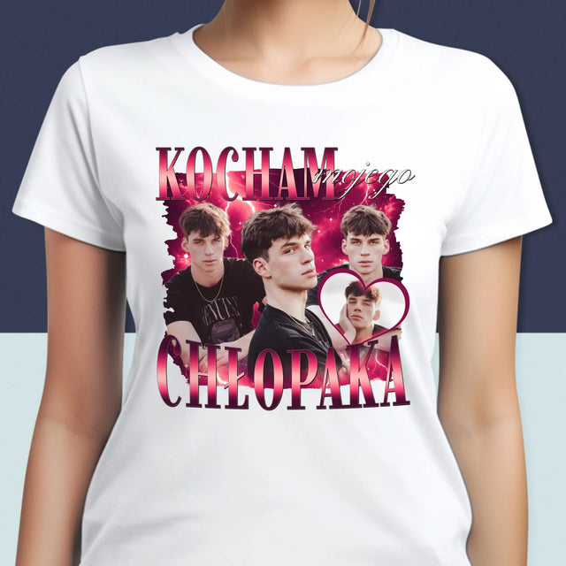 Twoja Postać: Bootleg Miłosny Dla Niej - Koszulka Damska z Nadrukiem