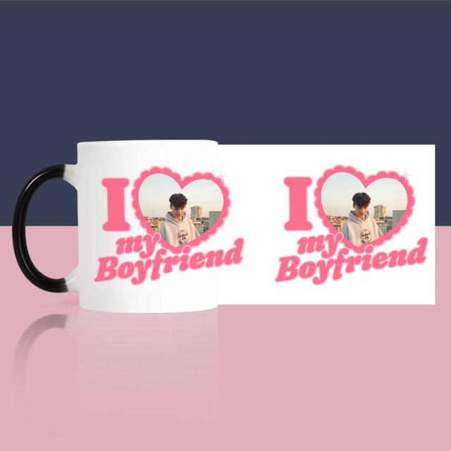 Zdjęcie i Podpis: i Love My Boyfriend - Kubek z Nadrukiem