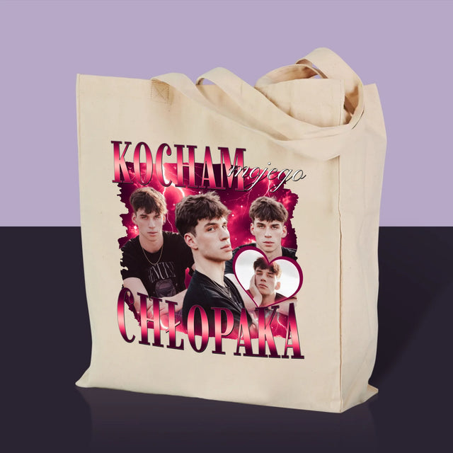 Twoja Postać: Bootleg Miłosny Dla Niej - Torba Płócienna z Nadrukiem