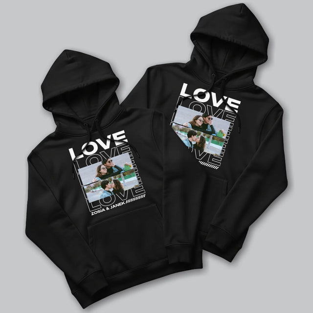 Fotokolaż: Z Napisem Love - Bluzy Dla Par