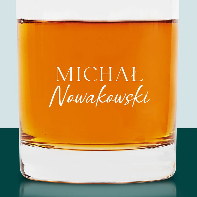 Monogram: Imię i Nazwisko - Szklanka Do Whisky