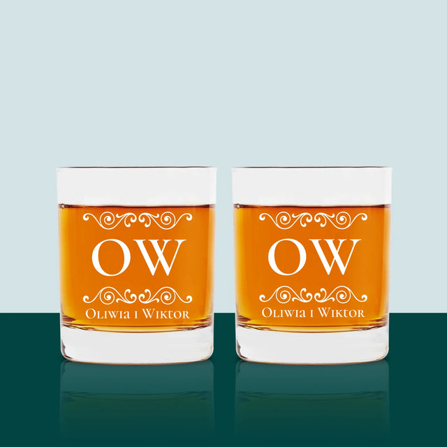 Monogram: Inicjały Imiona - Szklanka Do Whisky