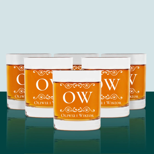 Monogram: Inicjały Imiona - Szklanka Do Whisky