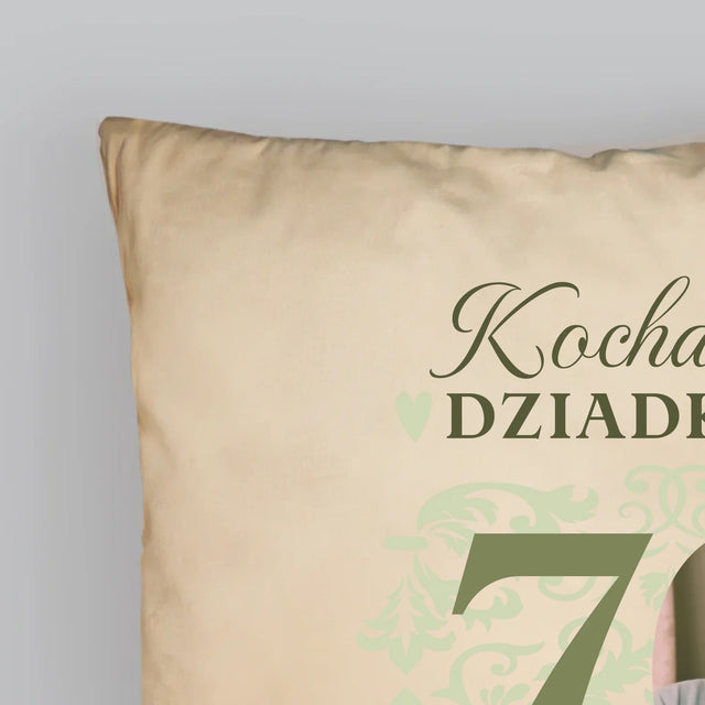Zdjęcie I Podpis: Kochanemu Dziadkowi Wszystkiego Najlepszego - Poduszka z Nadrukiem