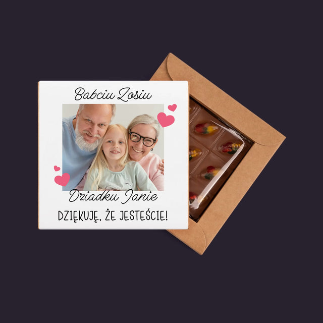 Zdjęcie I Podpis: Podziękowania Dla Dziadków - Dubajska Czekolada