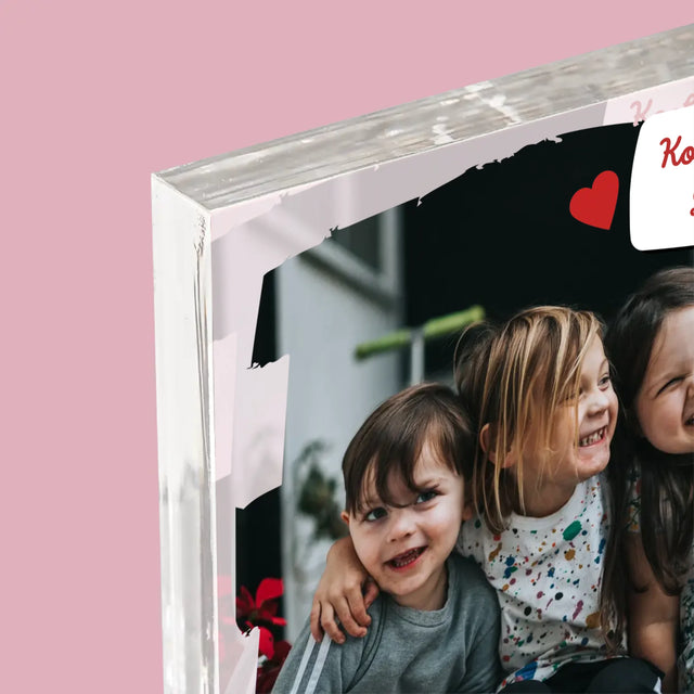 Zdjęcie i Podpis: Dla Kochanej Babci - Blok Akrylowy z Nadrukiem