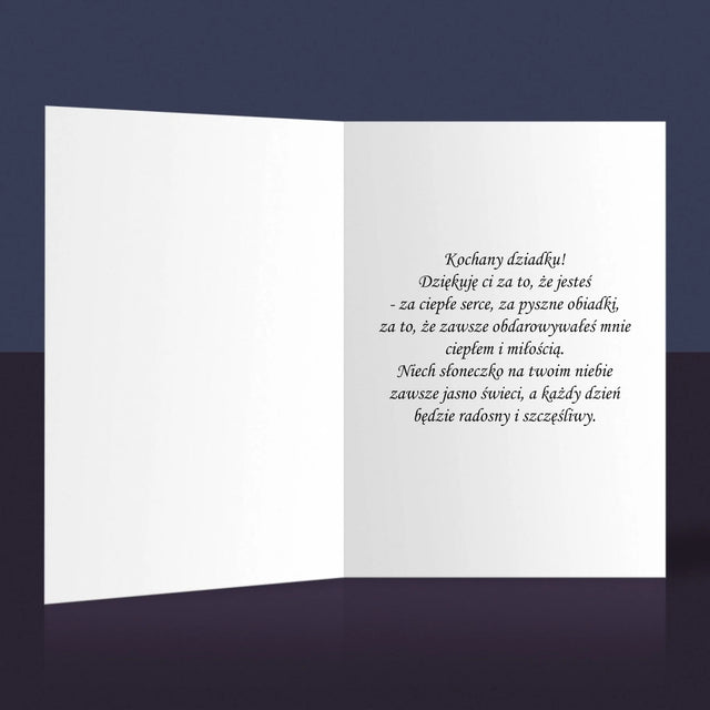 Fotokolaż: Kochany Dziadek - Kartka z Życzeniami