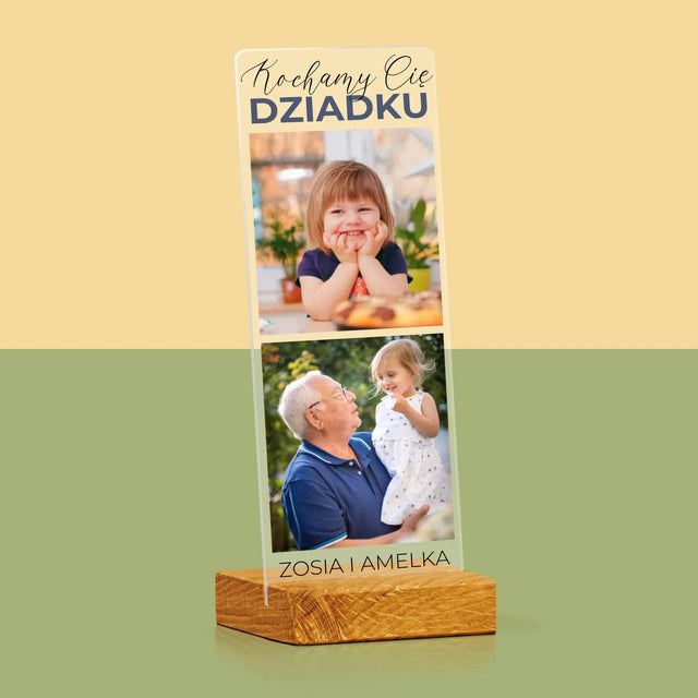 Fotokolaż: Kochamy Cię Dziadku - Zdjęcie Na Szkle Akrylowym Fotobudka