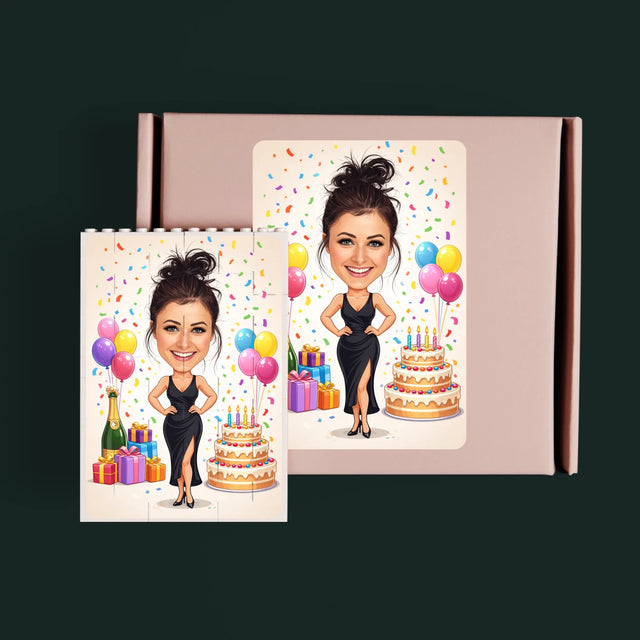 Karykatura: Urodzinowa - Klocki LEGO z Nadrukiem