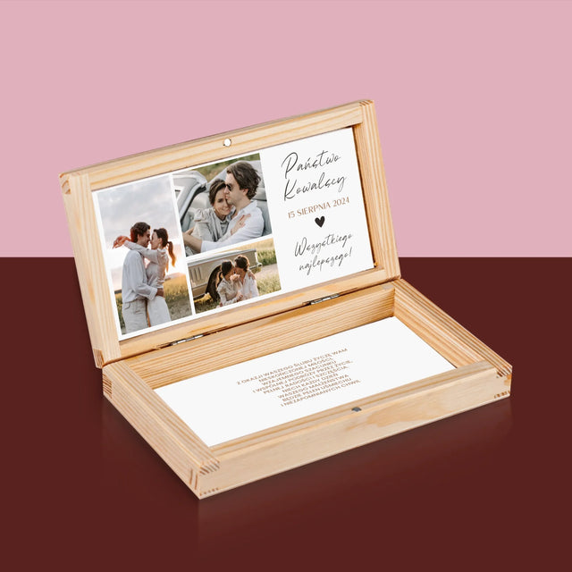 Fotokolaż: Państwo - Drewniane Pudełko Na Pieniądze