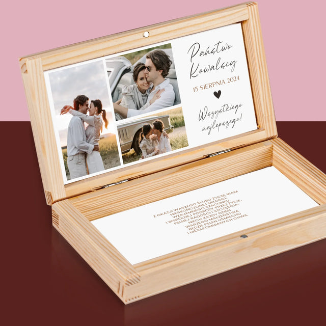 Fotokolaż: Państwo - Drewniane Pudełko Na Pieniądze