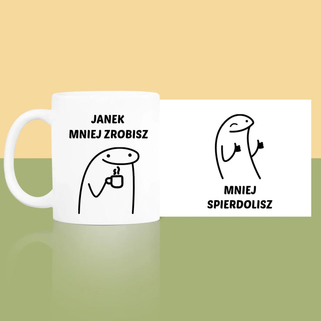 Bez Cenzury: Mniej Zrobisz - Kubek z Nadrukiem
