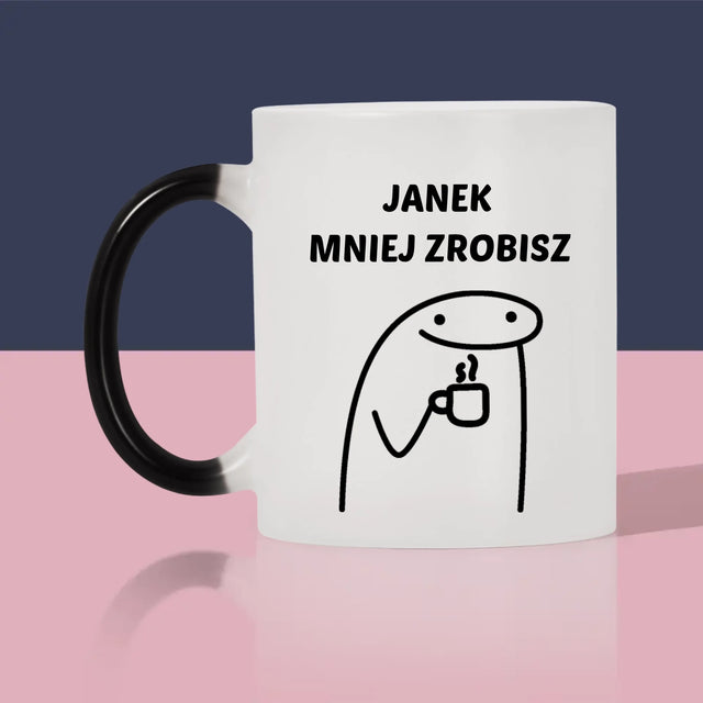 Bez Cenzury: Mniej Zrobisz - Kubek z Nadrukiem