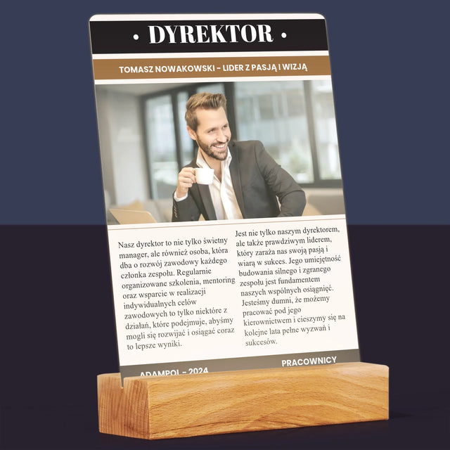 Okładka Magazynu: Dyrektor - Wydruk Na Szkle Akrylowym